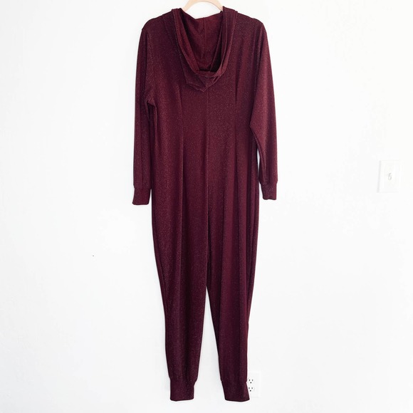 Savage x Fenty Sleep & Shine Metallic Red Cocoa Hooded Onesie Jumpsuit 1X - Picture 14 of 14